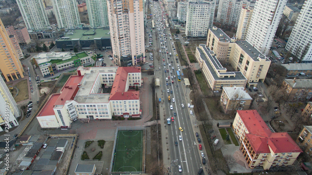 Fototapeta premium Football ground from a height