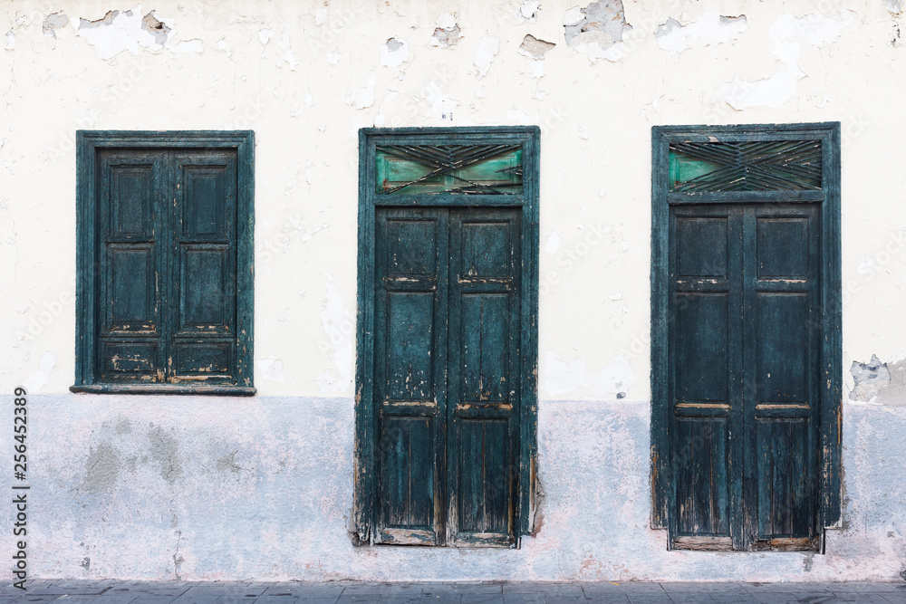ancient doors and shutter window