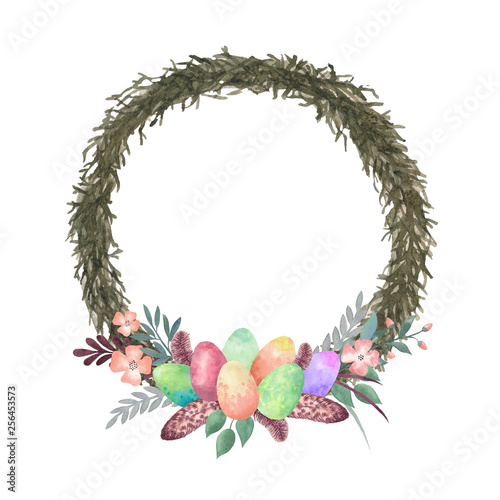 Watercolor Easter Wreath