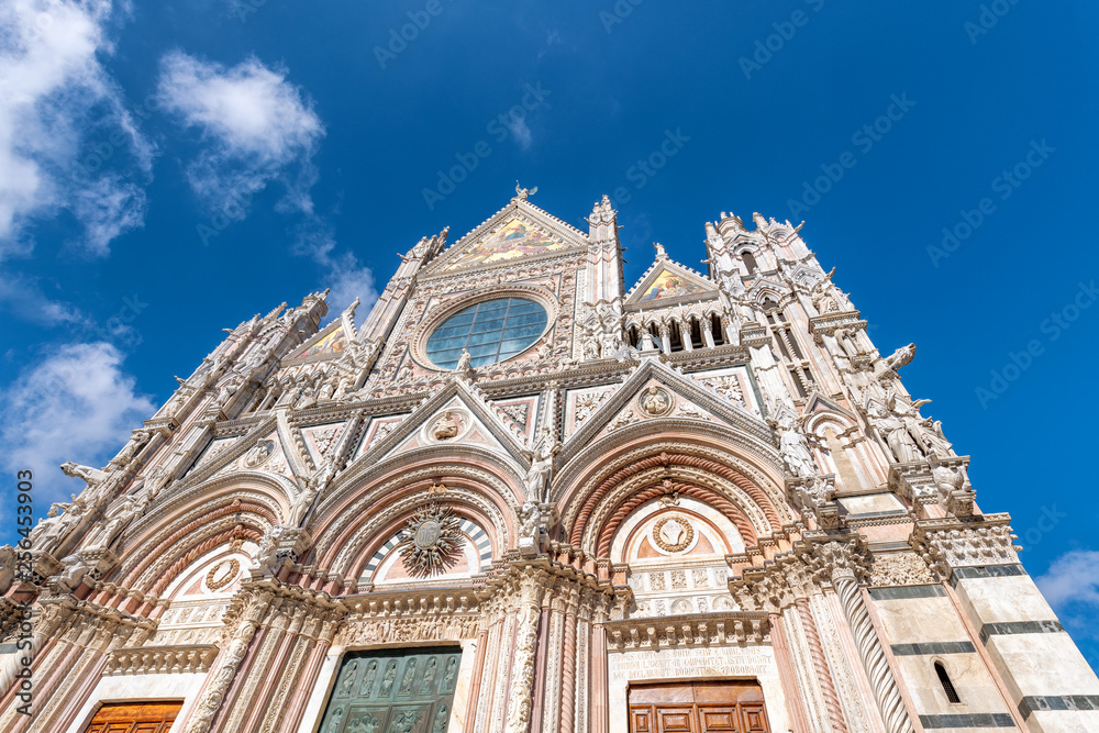 Cathedral of Siena, Tuscany. Exterior view of Duomo