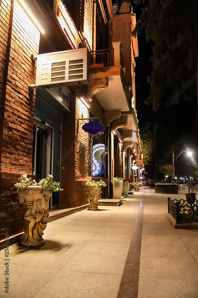 shopping street in the city of Ganja, Azerbaijan