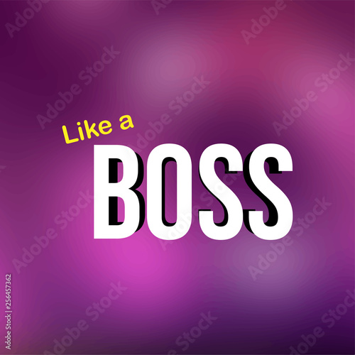 like a boss. Life quote with modern background vector