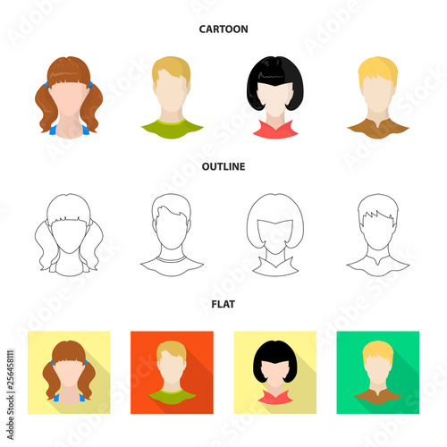 Isolated object of professional and photo sign. Collection of professional and profile vector icon for stock.
