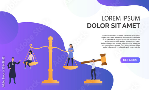Federal law presentation  illustration