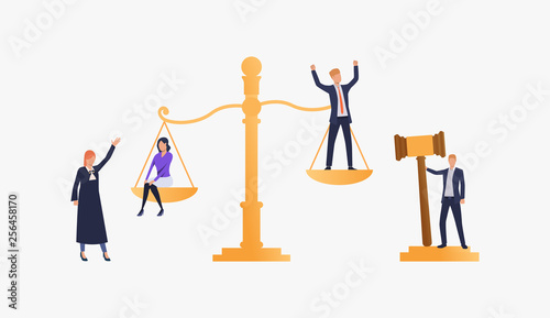 Judgement of people illustration
