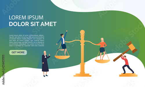 Judgement service presentation illustration