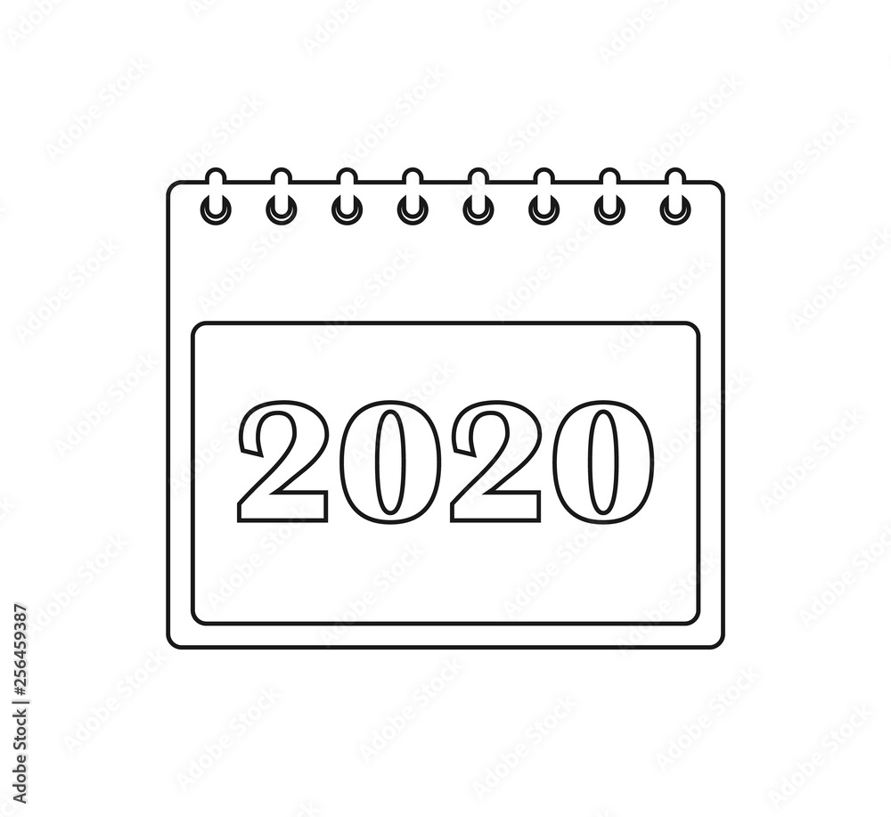 2020 Calendar line Icon. Editable vector EPS. 2020 Calendar line Icon. Editable vector EPS.