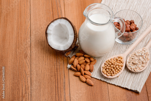 Vegan milk and organic ingredients