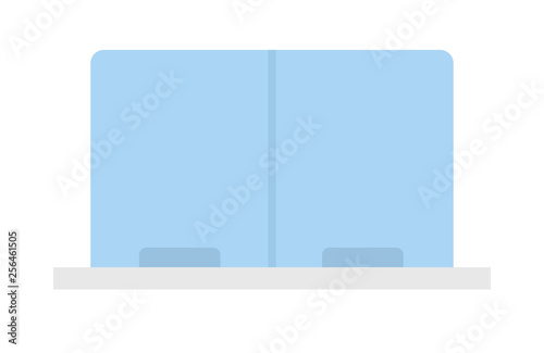 Glass of information and ticket office vector flat isolated on white