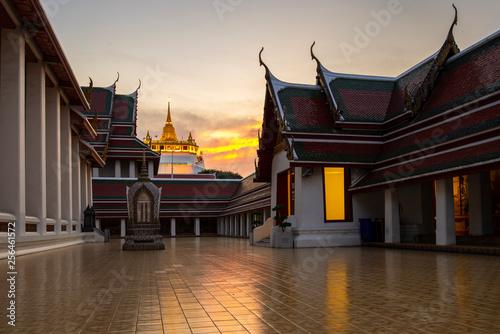 Wat Saket or Golden Mountain, which is one of very famous travel destination for tourists.