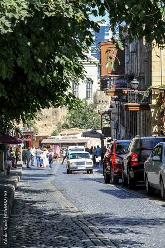 streets of old city of Baku