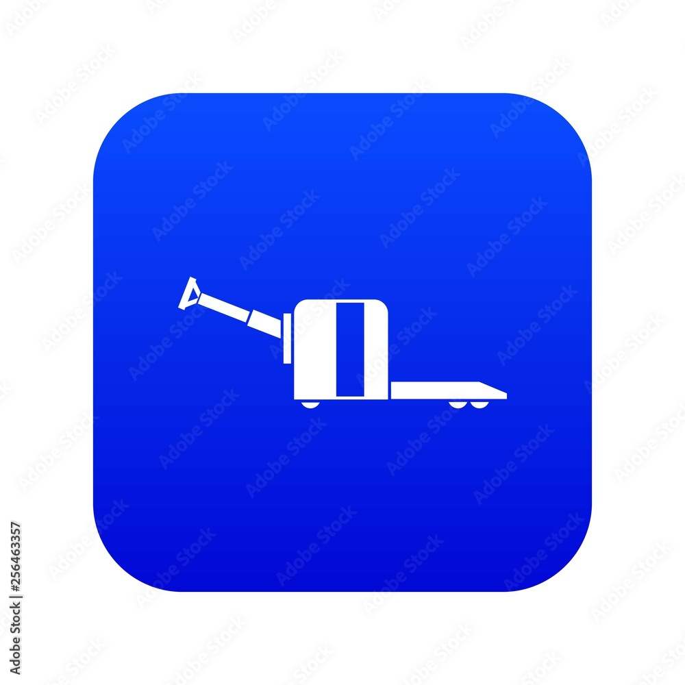 Cart on wheels icon digital blue for any design isolated on white vector illustration Cart on wheels icon digital blue for any design isolated on white vector illustration