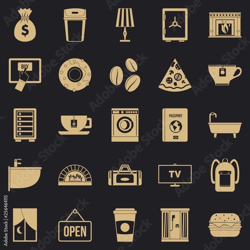 Holiday house icons set. Simple set of 25 holiday house vector icons for web for any design