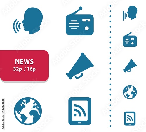 News Icons (4x magnification for preview).