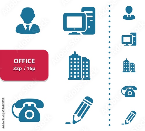 Office Icons (4x magnification for preview).