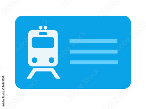 Metro ticket vector flat isolated on white