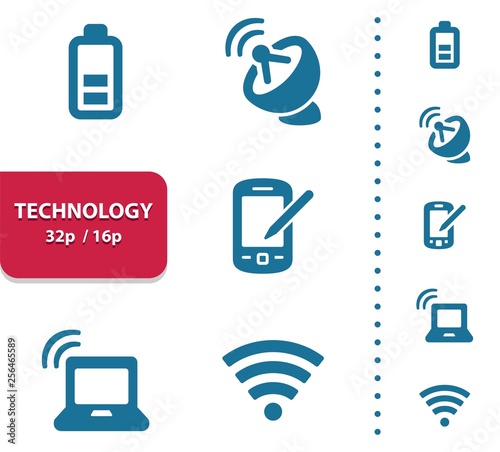 Technology Icons (4x magnification for preview).