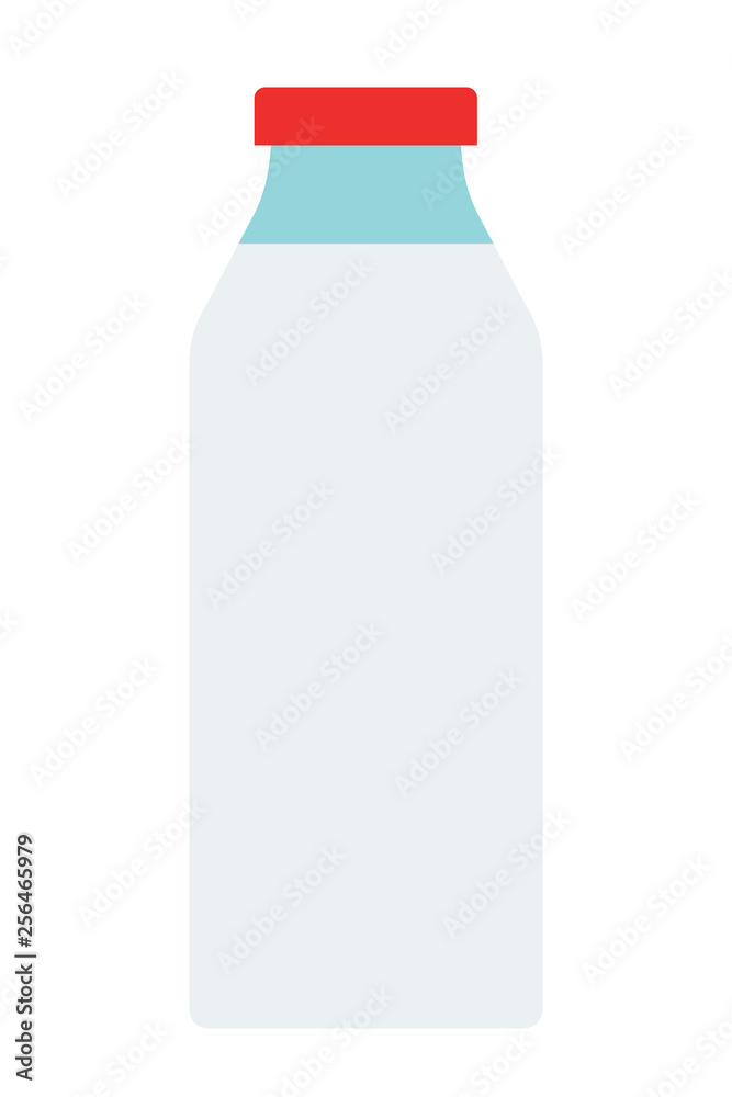 Glass bottle of milk vector flat isolated Glass bottle of milk vector flat isolated