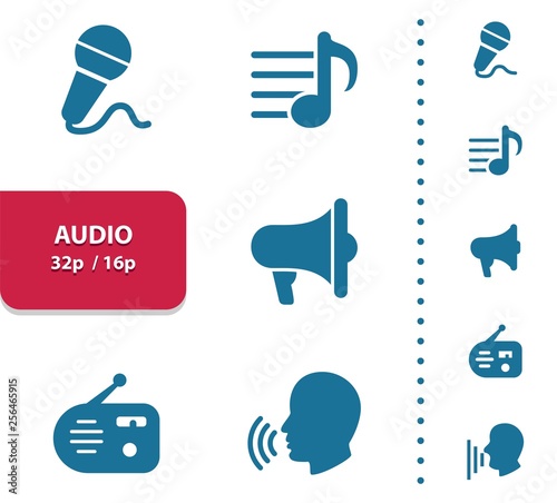 Audio Icons (4x magnification for preview).