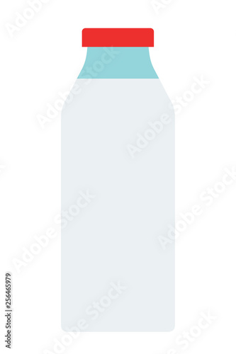 Glass bottle of milk vector flat isolated