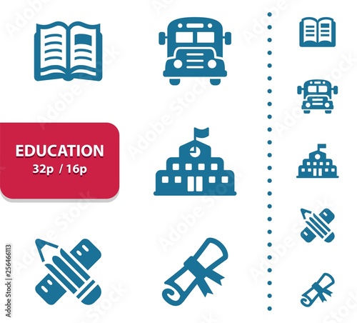 Education Icons (4x magnification for preview).