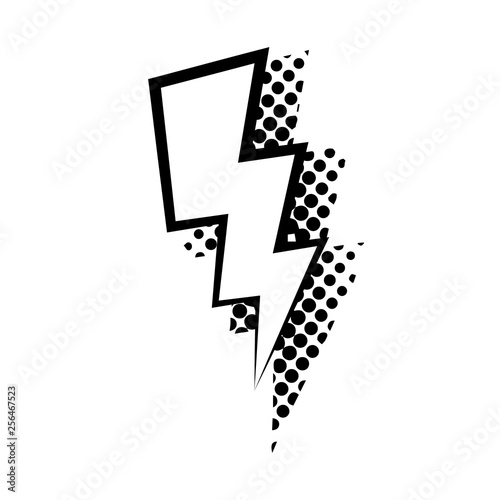 Lightning comic speech babble vector flat isolated