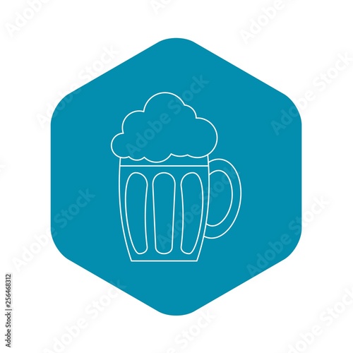 Beer icon. Outline illustration of beer vector icon for web