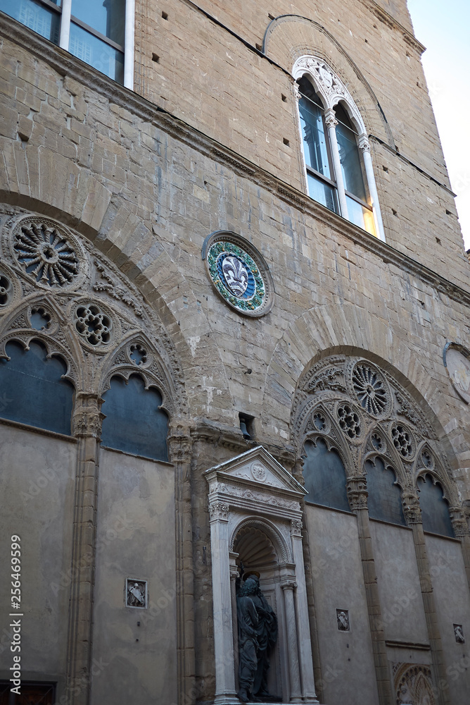Florence, Italy - February 27, 2019 : View of Orsanmichele church