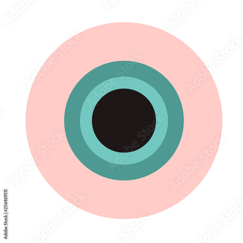 Eye flat illustration on white