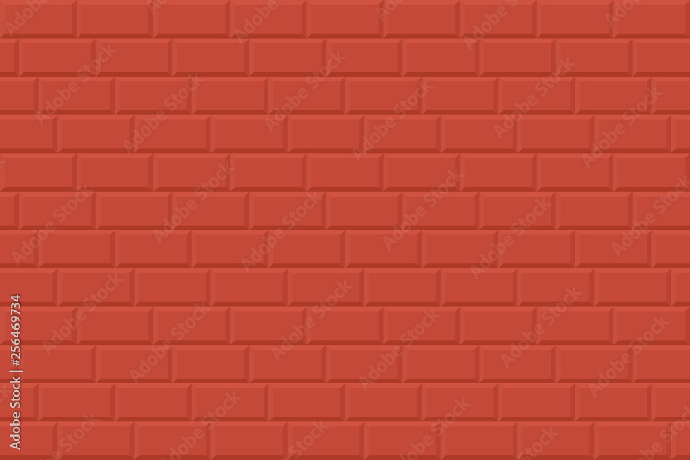 Obraz premium Wall seamless background - brick texture. Red geometric repeatable design