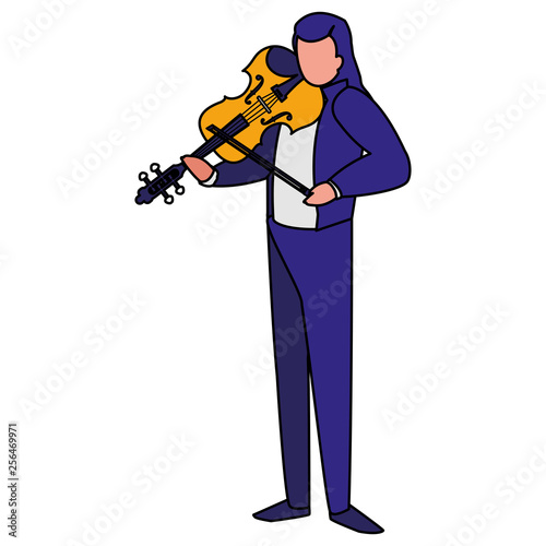 violinist playing fiddler character