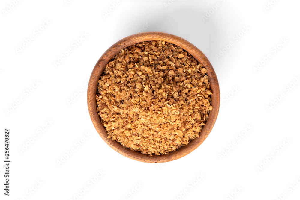 Buckwheat flakes isolated on white background. Buckwheat flakes isolated on white background.