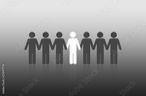 leadership teamwork creative idea concept white people outstanding with executive diversity trust team walk arm in arm success dealing together cooperative. business success project plan leader.
