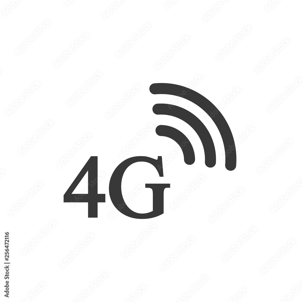 4g lte sign isolated on white background. Wireless connection. Vector flat illustration 4g lte sign isolated on white background. Wireless connection. Vector flat illustration