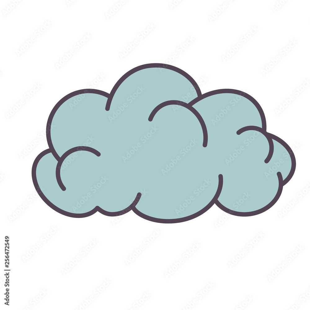 Cloud flat illustration on white