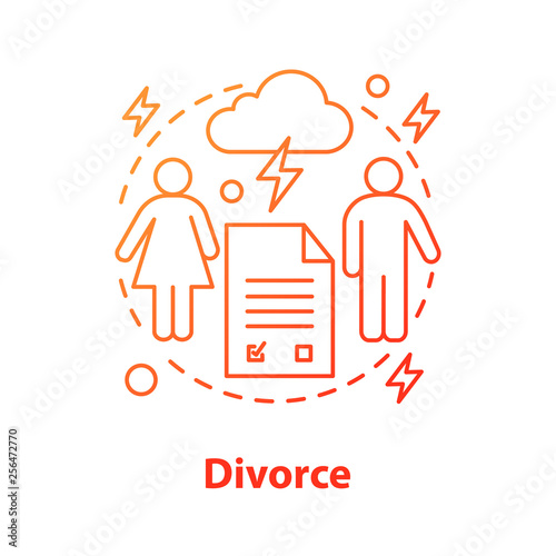 Divorce concept icon