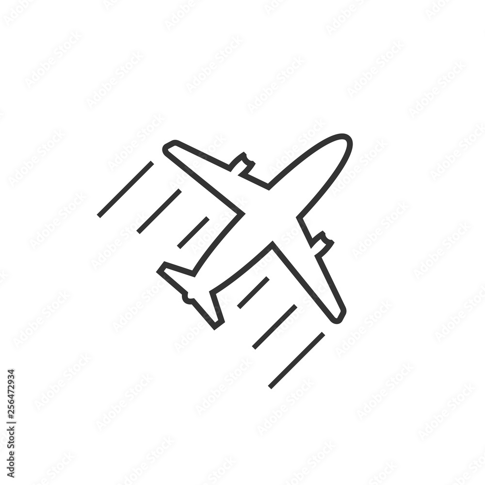 Airplane icon isolated on background. Plane sign. Air transport. Vector flat design Airplane icon isolated on background. Plane sign. Air transport. Vector flat design