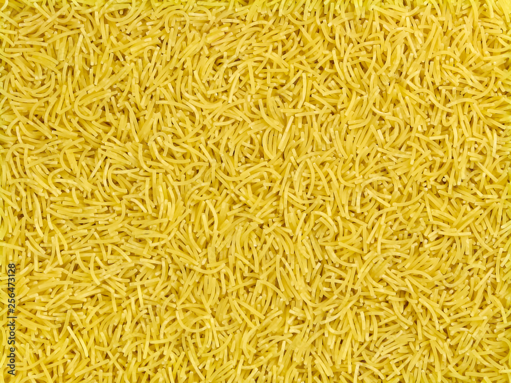 Italian pasta filini texture top view