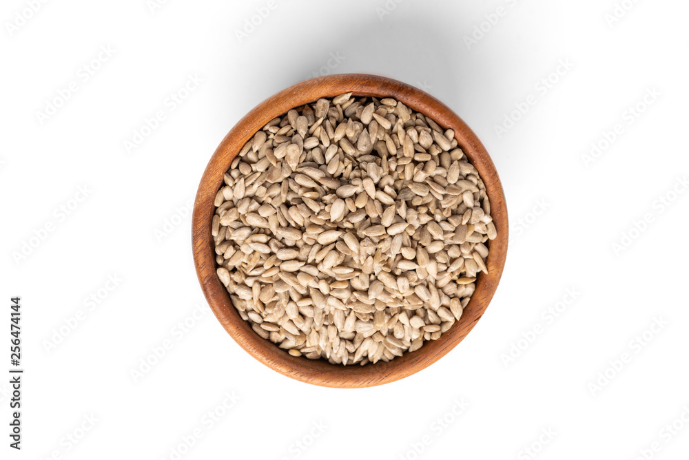 Sunflower seeds isolated on white background. Sunflower seeds isolated on white background.