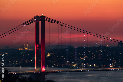 Bosphorus Bridge istanbul Turkey   July 15 martyr bridge   magnificent view of istanbul
