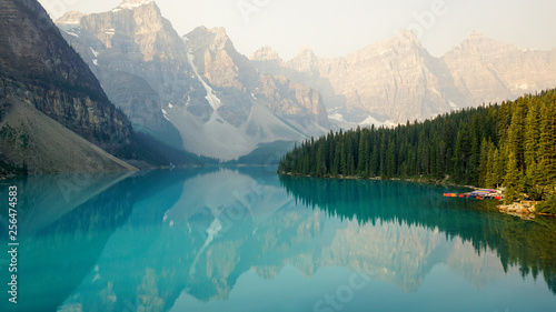 Beautiful Sunrise at the Banff National Park in Alberta Canada looking at Moraine Lake, Lake Louise and Glacier Lakes while hiking the Park © Danilo