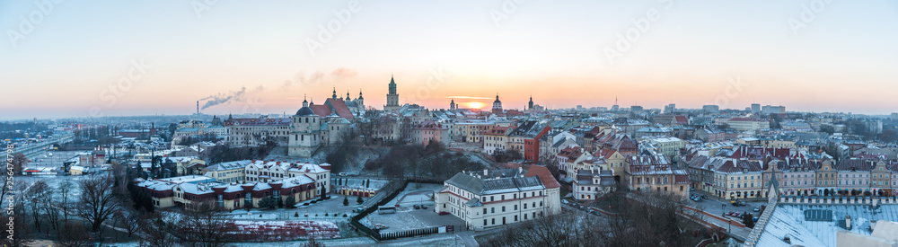 Panorama of old town in City of Lublin, Poland	