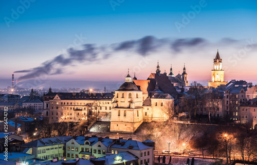 Panorama of old town in City of Lublin, Poland 