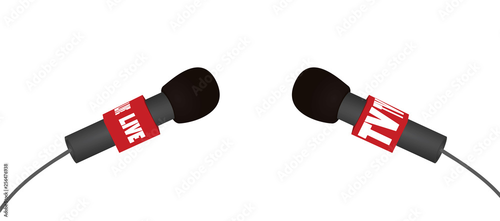 Microphone news. vector illustration Microphone news. vector illustration