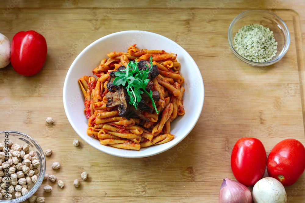 Vegan Pasta with tomato sauce. Gluten Free Vegan Pasta with tomato sauce. Gluten Free