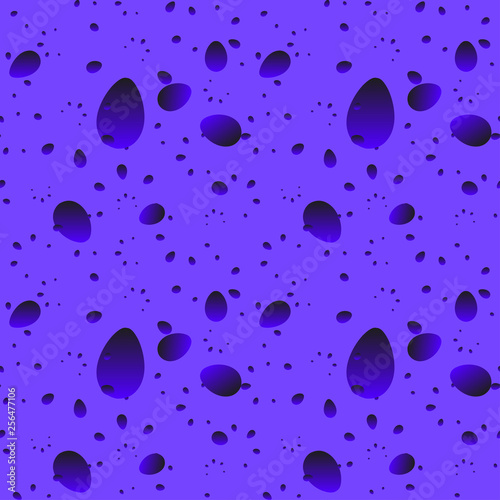 Large blueberry drops and petals on a light background in nacre.