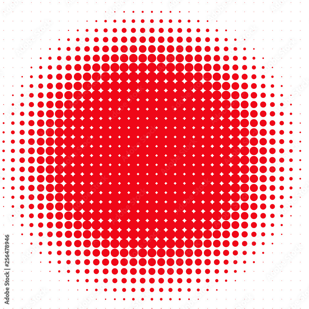 Background of red dots on the white 
