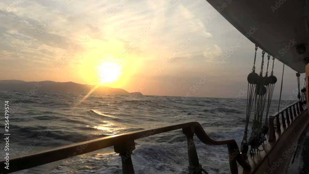 Sailing the Aegean sea in Greece