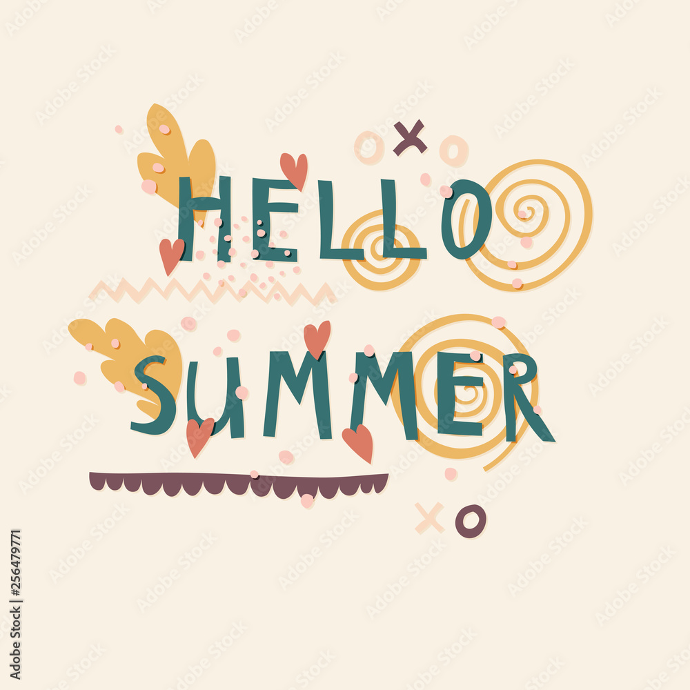 Hello Summer cut out paper lettering Hello Summer cut out paper lettering