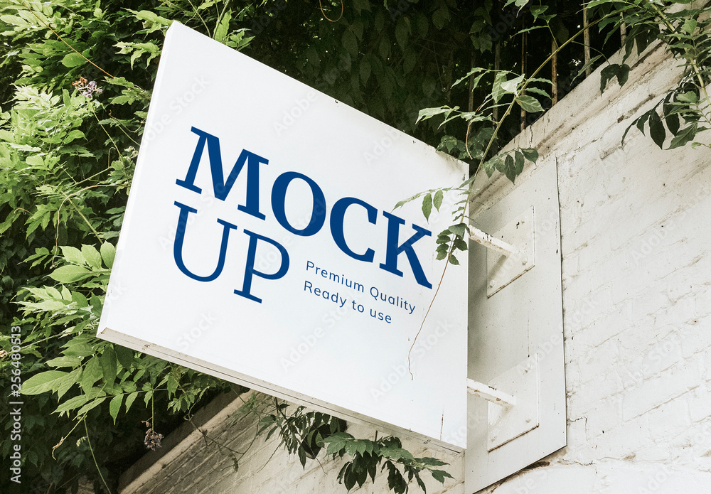 Storefront Sign Mockup Stock Template Adobe Stock